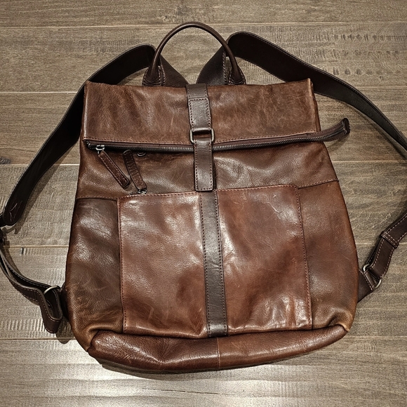 Gianni Conti Genuine Leather Backpack - Picture 1 of 11